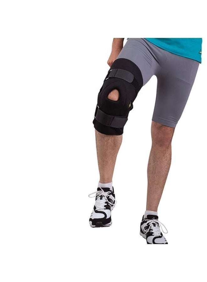 Hinged Knee Support Brace with Side Stabilizers – Adjustable Knee Brace for Men & Women - Image 2