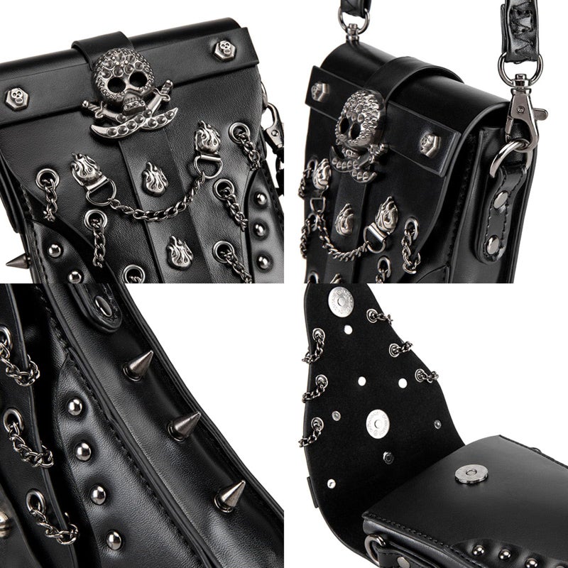 KOTORA Cute Gothic Steampunk Crossbody Bag Retro Small Shoulder Purse Phone Holder Renaissance Halloween Costume Accessory - Image 4