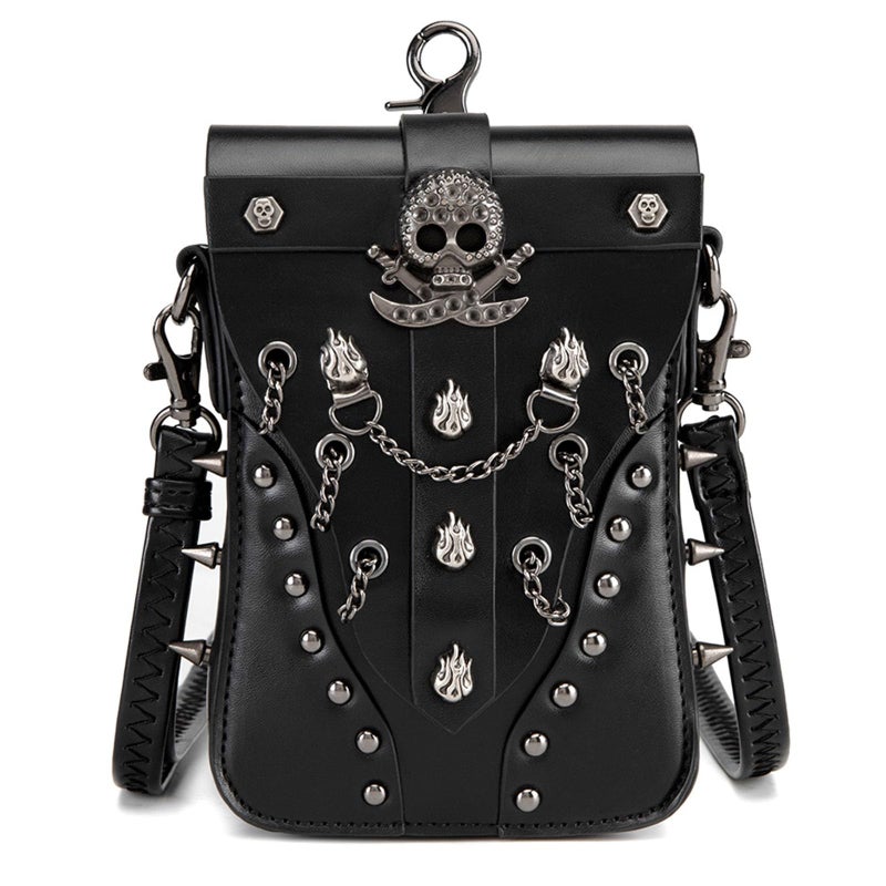 KOTORA Cute Gothic Steampunk Crossbody Bag Retro Small Shoulder Purse Phone Holder Renaissance Halloween Costume Accessory - Image 1