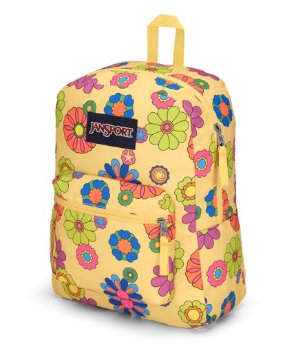 JanSport Cross Town Backpack 17" x 12.5" x 6" - Simple Bag for Everyone with 1 Main Compartment, Front Utility Pocket - Premium Class Accessories - Power to the Flower - Image 1