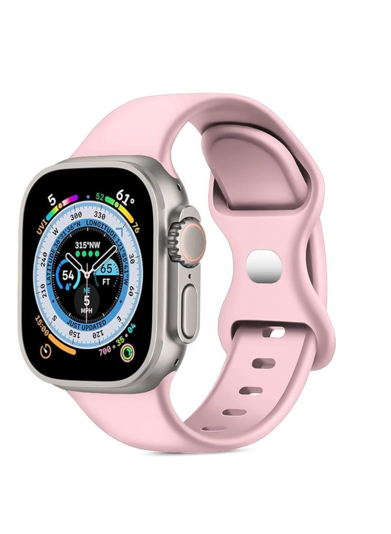 Strap Compatible with Apple Watch Ultra 49mm,Soft Silicone Sport Breathable Wristband Replacement Strap Men Women Strap With Protective Cover Screen Shockproof - Image 3