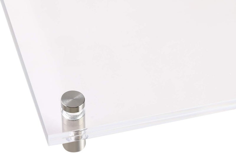 Magicool Hanger Standoff Screws for Wall Mount Acrylic Picture Frame Hardware 1/2" x 1" Aluminum Silver Finish Nails for Acrylic Glass Sign Holder 8 Pcs - Image 4