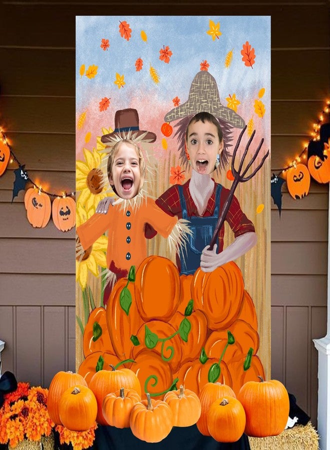 DreiPanda Trunk or Treat Decorations Kit for SUV Fall Party Backdrop Thanksgiving Photography Background Pumpkin Patch Large Scarecrow Photo Props Background Harvest Decor Autumn Festival Supplies, 3.5x5Ft - Image 5