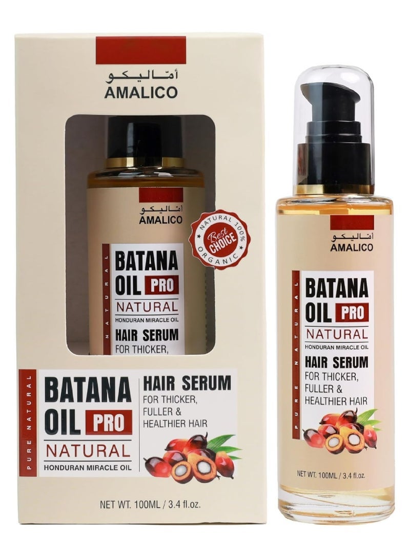 AMALICO Batana Oil Pro Natural Hair Serum with Coconut, Jojoba, Castor and Argan Oil 100ml