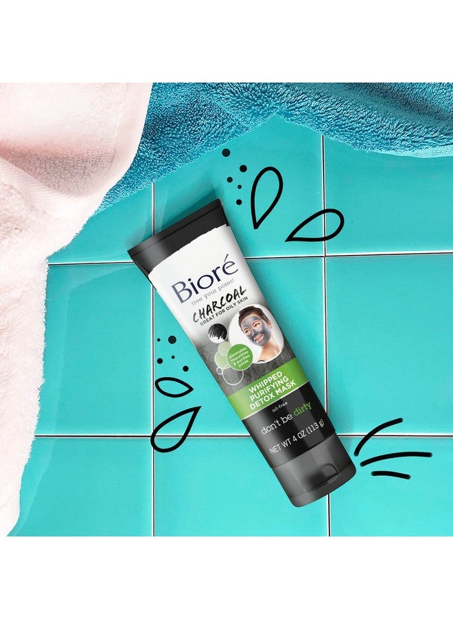 Bioré Charcoal Whipped Purifying Detox Mask, with Natural Charcoal, Deep Pore Cleansing, 4 Ounce, Dermatologist Tested, Non-Comedogenic, Oil Free - Image 2