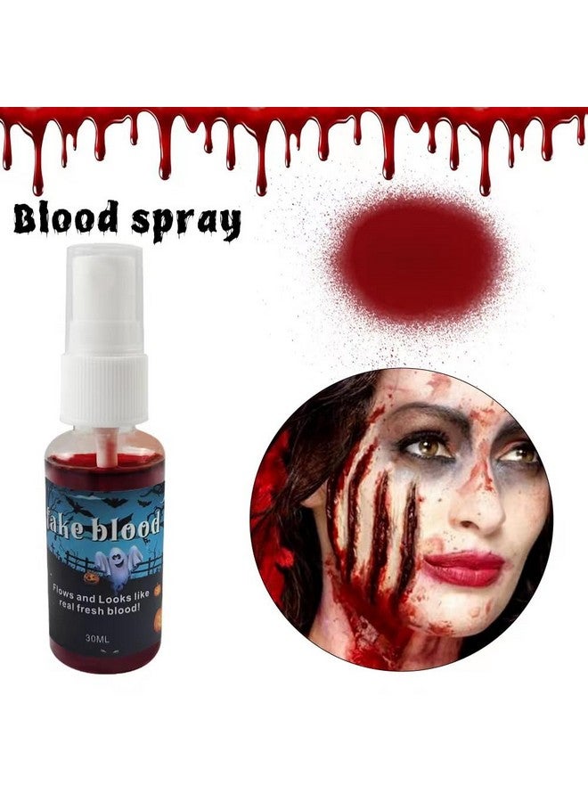 Moobirlet Halloween Sfx Makeup Kit Special Effects Makeup Kit Include Makeup Waxstipple Spongesfake Blood Fake Teethmakeup Brusheshalloween Vampire Cosplay Makeup Set - Image 2