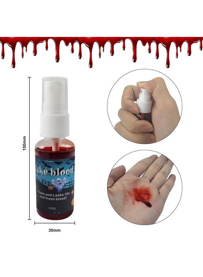 Moobirlet Halloween Sfx Makeup Kit Special Effects Makeup Kit Include Makeup Waxstipple Spongesfake Blood Fake Teethmakeup Brusheshalloween Vampire Cosplay Makeup Set - Image 3