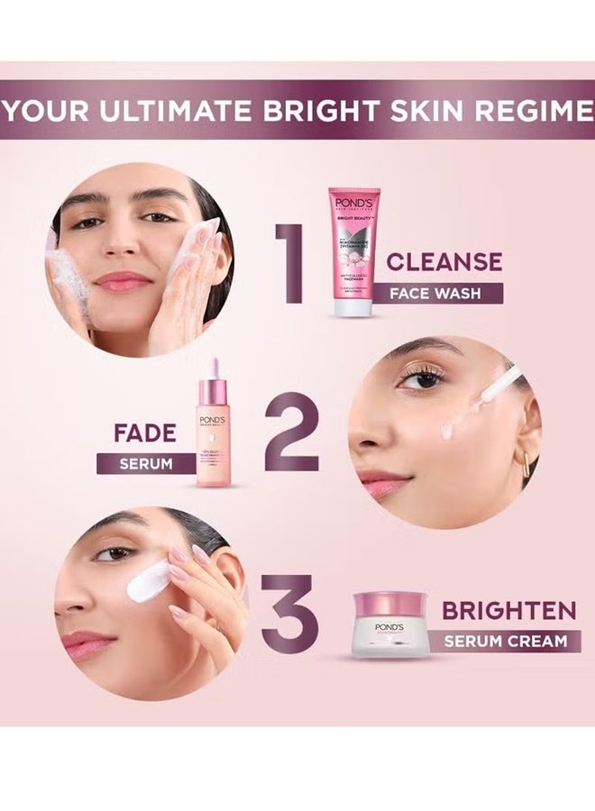 Pond's Bright Beauty Anti-Spot Serum Cream with Niacinamide and SPF 15 PA++, Fades Dark Spots and Reveals Bright Skin, 45g - Image 2