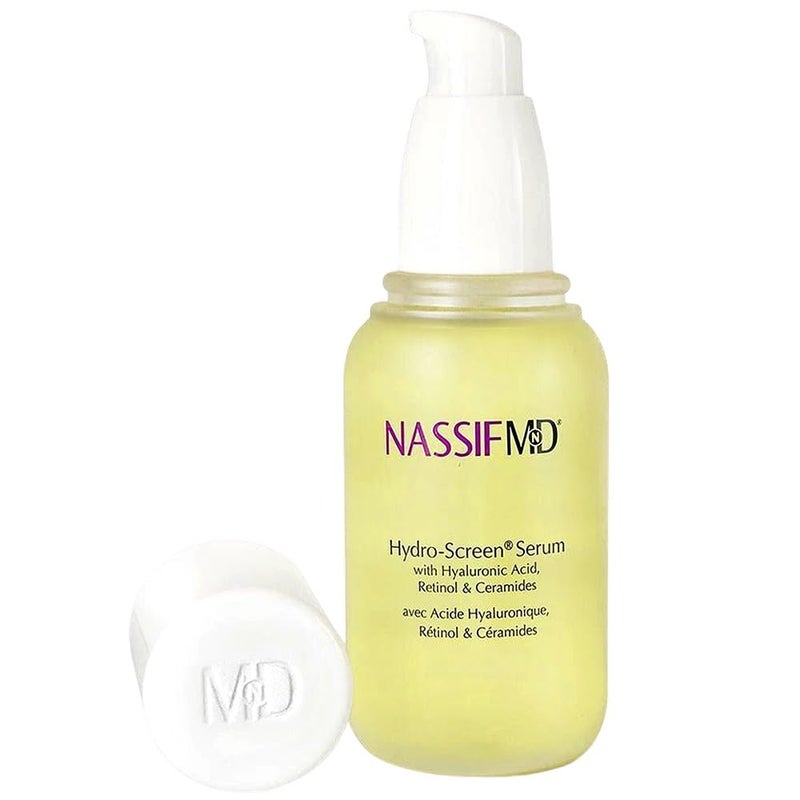 NassifMD HydroScreen Hydration Serum SurgeonCreated Hyaluronic Acid Ceramides Retinol Formula for Plumping Firming Reducing Fine Lines