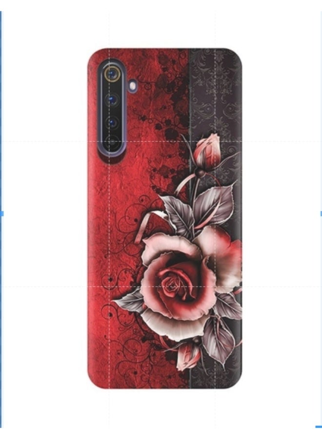 إيه إم سي ديزاين غطاء حماية واقِ لهاتف ريلمي 6 أحمر وأسود