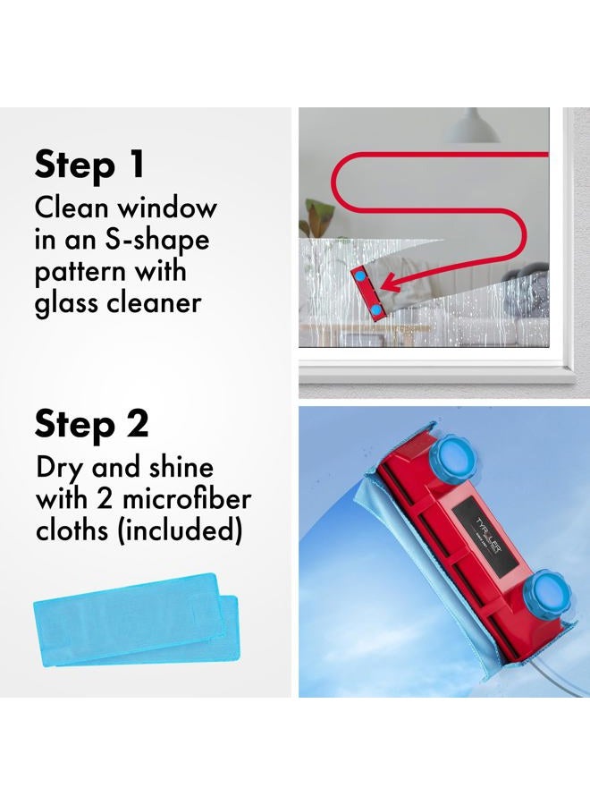 Tyroler Bright Tools Magnetic Window Cleaner Tool |The Glider D-3 AFC Single or Double Glazed Window 0.1"-1.1" | Adjustable Magnet Force Control | Indoor and Outdoor Glass Pane Cleaning. - Image 4