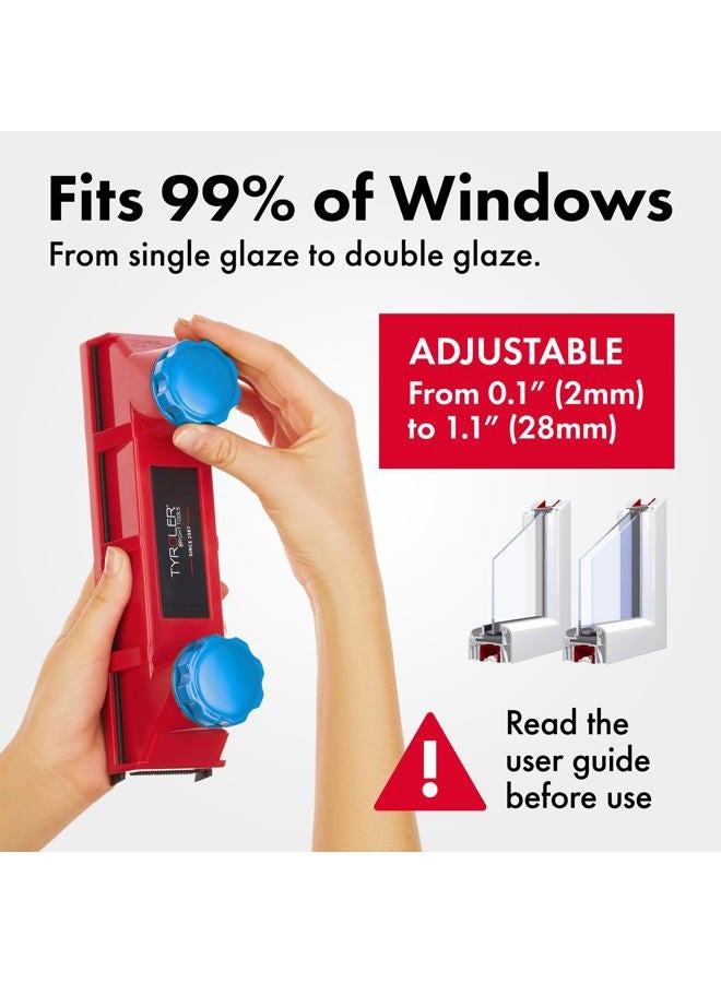 Tyroler Bright Tools Magnetic Window Cleaner Tool |The Glider D-3 AFC Single or Double Glazed Window 0.1"-1.1" | Adjustable Magnet Force Control | Indoor and Outdoor Glass Pane Cleaning. - Image 3