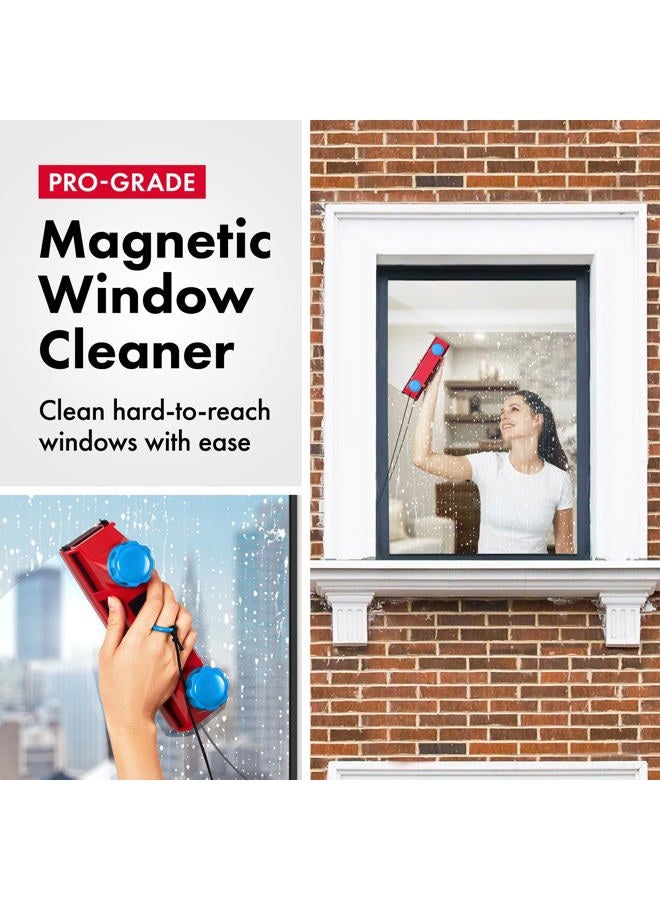 Tyroler Bright Tools Magnetic Window Cleaner Tool |The Glider D-3 AFC Single or Double Glazed Window 0.1"-1.1" | Adjustable Magnet Force Control | Indoor and Outdoor Glass Pane Cleaning. - Image 2
