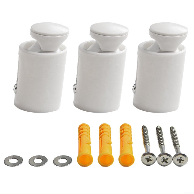 Adjustable Plastic Towel Rail Brackets 75mm to 95mm for Straight and Curved Radiators 3pcs - Image 2