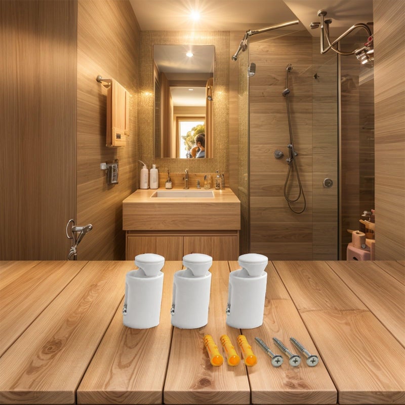 Adjustable Plastic Towel Rail Brackets 75mm to 95mm for Straight and Curved Radiators 3pcs - Image 5
