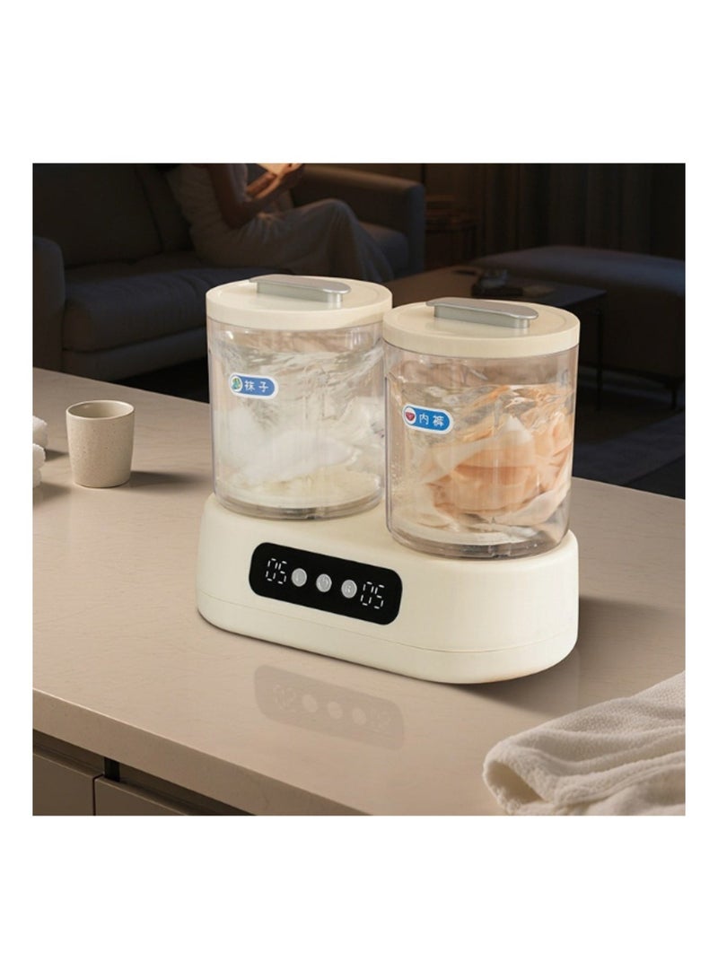 ماكون غسالة ملابس صغيرة محمولة مزدوجة الحوض ومجفف دوران، صغيرة الحجم للملابس الداخلية والجوارب وملابس الأطفال والمساكن والمركبات الترفيهية والسفر، خفيفة الوزن وموفرة للطاقة، مناسبة للمنزل والمطبخ - Image 2