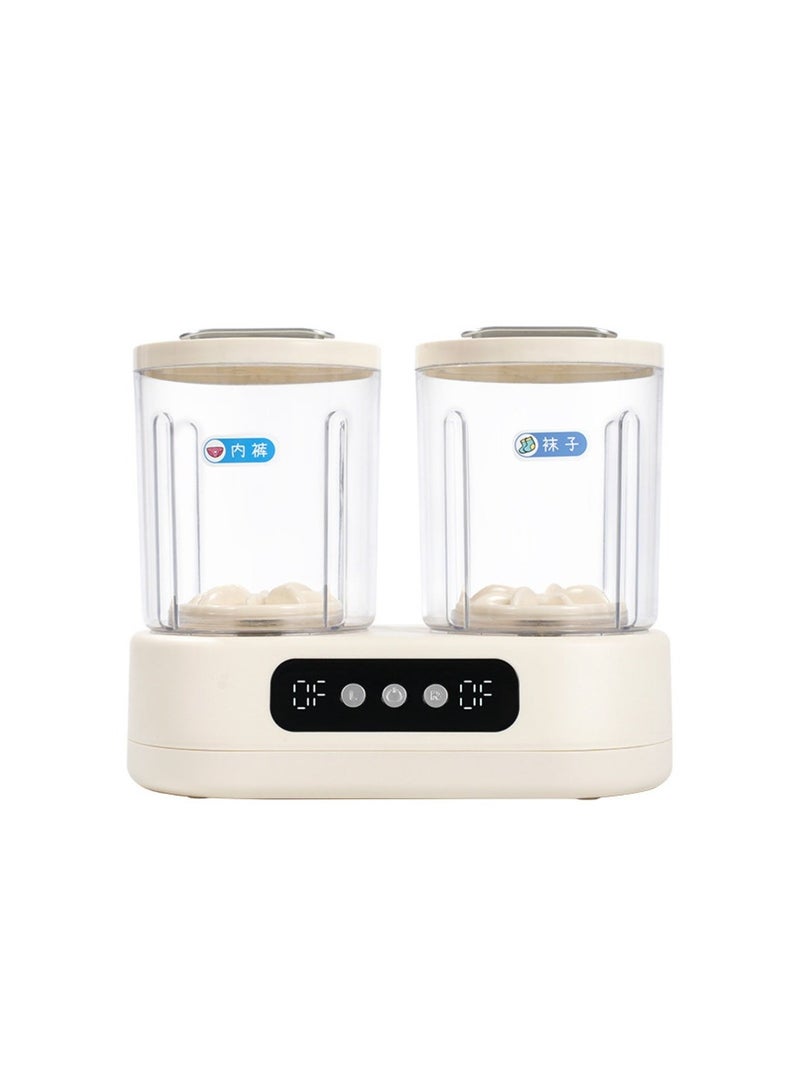 ماكون غسالة ملابس صغيرة محمولة مزدوجة الحوض ومجفف دوران، صغيرة الحجم للملابس الداخلية والجوارب وملابس الأطفال والمساكن والمركبات الترفيهية والسفر، خفيفة الوزن وموفرة للطاقة، مناسبة للمنزل والمطبخ - Image 1