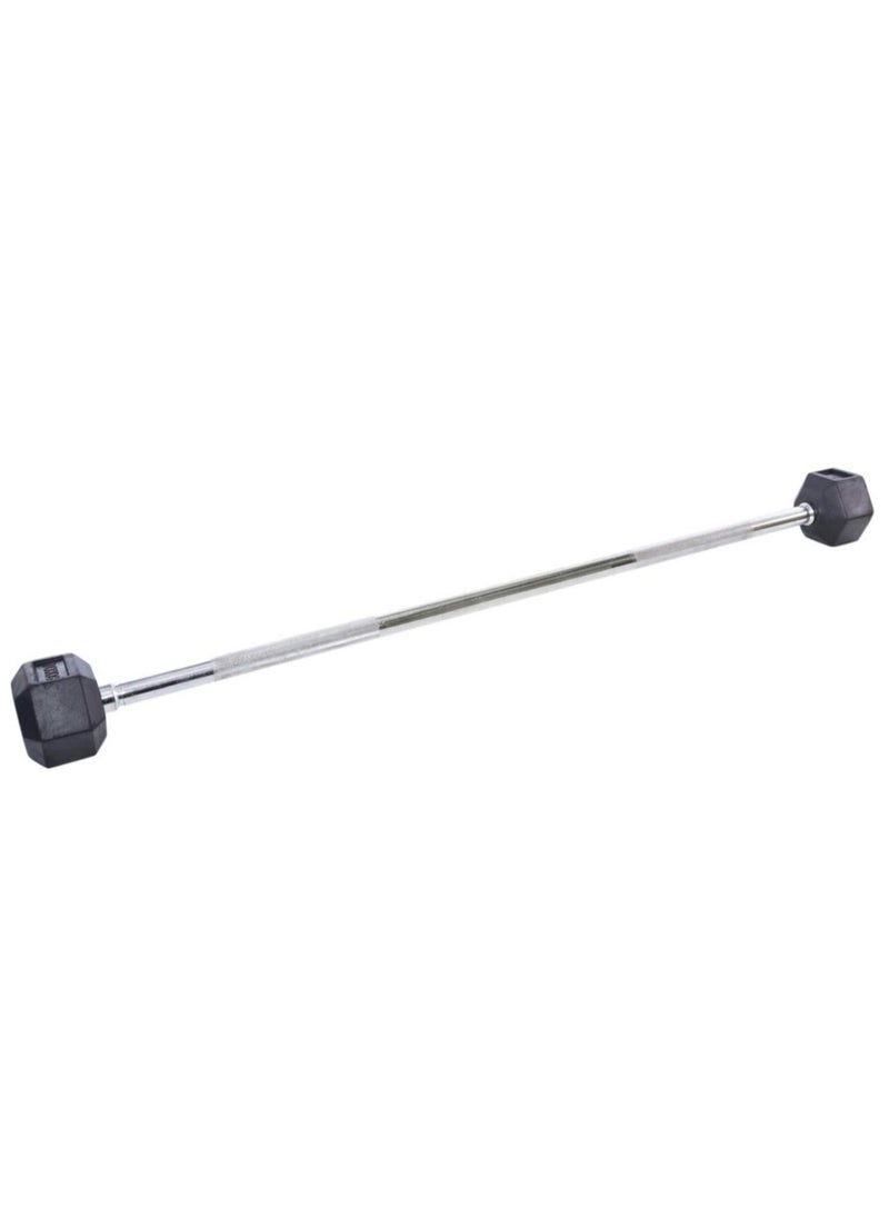 TA SPORT Sports Rubber Hex Barbell With Straight Bar 10 Kg  - Image 1
