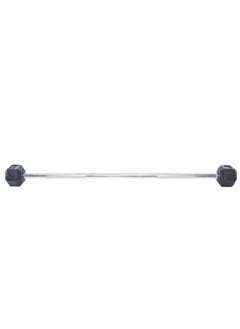 TA SPORT Sports Rubber Hex Barbell With Straight Bar 10 Kg  - Image 2