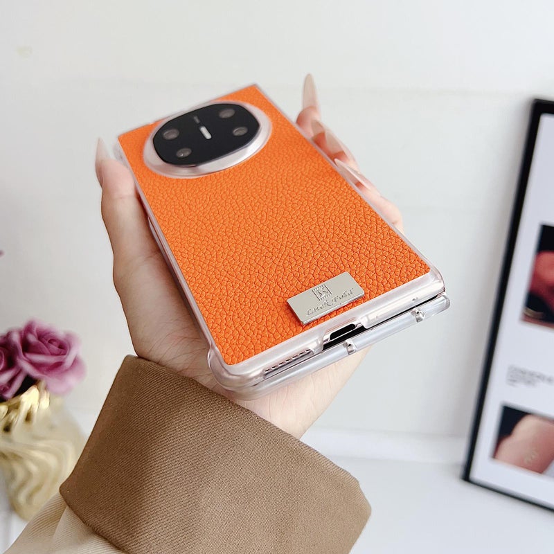 HuHa Case Cover For Huawei Mate X3 / X5 Transparent Edge Litchi Texture Phone Case(Pink) - Image 5