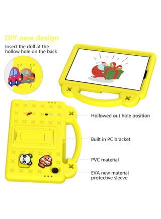 Compatible with Samsung Galaxy Tab A9 (2023),A11 / A9 8.7 Inch 2025/2023, Shockproof Protective Case with Shoulder Strap Handle Holder, Lightweight EVA Kid-friendly, Drop Resistant (Yellow) - view 2