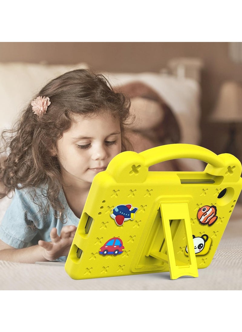 VKL - Compatible with Samsung Galaxy Tab A9 (2023), Shockproof Protective Case with Shoulder Strap Handle Holder, Lightweight EVA Kid-friendly, Drop Resistant (Yellow) - Image 1