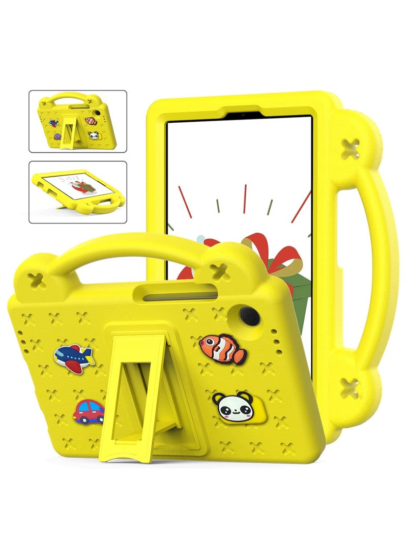 VKL - Compatible with Samsung Galaxy Tab A9 (2023), Shockproof Protective Case with Shoulder Strap Handle Holder, Lightweight EVA Kid-friendly, Drop Resistant (Yellow) - Image 1