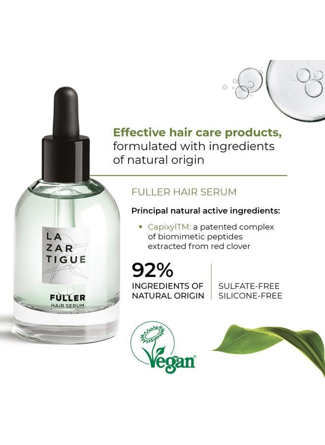 Lazartigue Fuller Hair Serum, Thickening, Strengthening, Densifying Scalp Treatment for Thinning Hair, Promotes Growth and Volume for Fuller, Healthier Appearance, Vegan, Sulfate/Silicone Free, 1.7 Oz  - Image 4