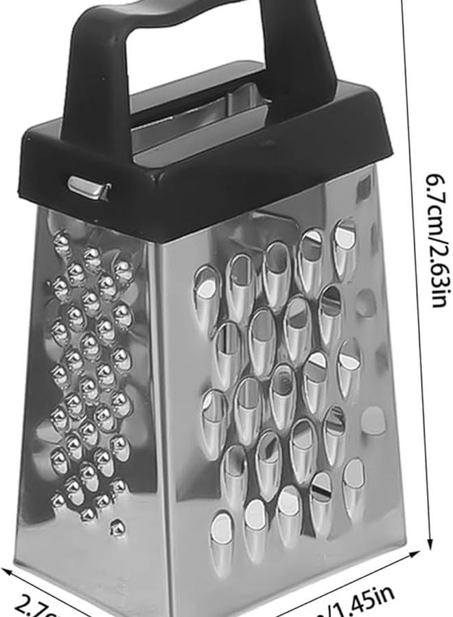 Unomor 3Pcs Stainless Steel Cheese Grater Carrot Slicer Multipurpose Kitchen Tool Set - Image 3