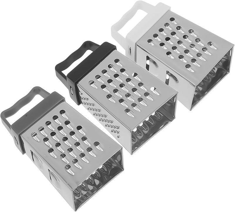 Unomor 3Pcs Stainless Steel Cheese Grater Carrot Slicer Multipurpose Kitchen Tool Set - Image 1