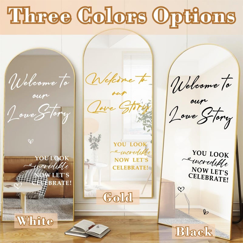 Haiddle Wedding Welcome Signs Wedding Stickers for Mirror Glass Welcome to Our Weddings Vinyl Lettering Decal Signs Removable Our Love Story Signs Decals Marriage Signage Mr and Mrs Decal Reception Supplies - Image 2