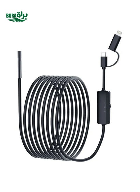 AN112 2 in 1 USB-C / Type-C + 8 Pin Interface 5.5mm HD Industry Endoscope, Length:5m Soft Tube