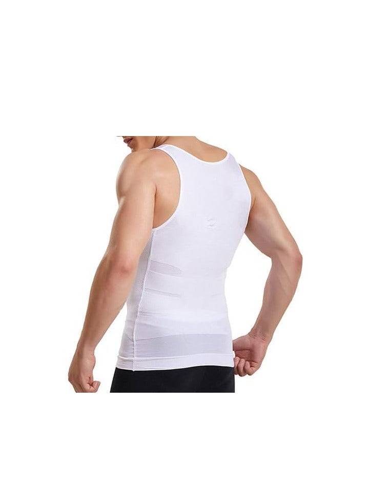 Spall Men’s Slimming Body Shaper Compression Vest – Tummy Control Corset Shirt for Abdomen, Belly Fat Reduction & Waist Slimming  - Image 5