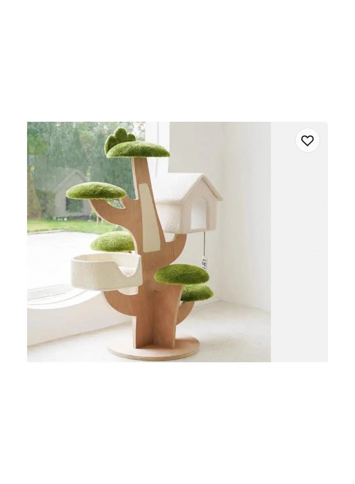 GOLDEN CAT Pine Shape Cat Tree Indoor Cute Multi-level Cat Tower with Perch SIZE : 120 X 87 X 128 CM - Image 1