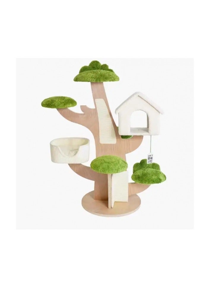GOLDEN CAT Pine Shape Cat Tree Indoor Cute Multi-level Cat Tower with Perch SIZE : 120 X 87 X 128 CM - Image 4