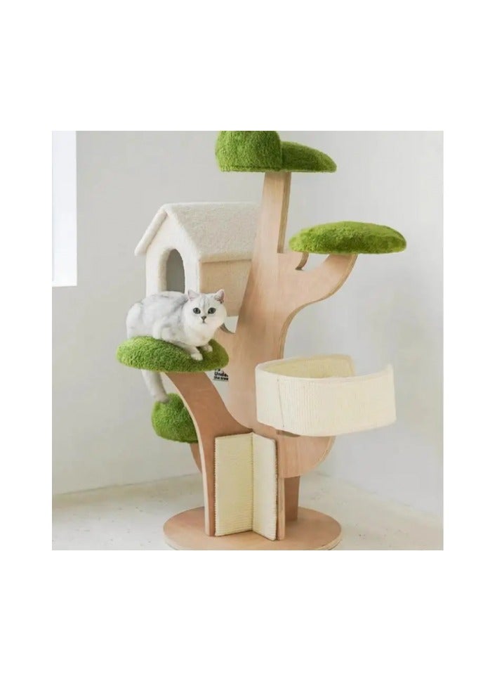 GOLDEN CAT Pine Shape Cat Tree Indoor Cute Multi-level Cat Tower with Perch SIZE : 120 X 87 X 128 CM - Image 5