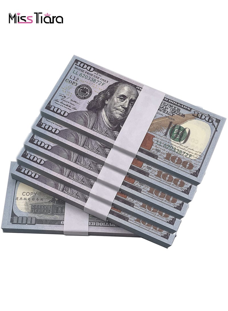 500 Pieces Prop Money Full Print 2 Sided Motion Picture Money Face Money Dollar Bills Realistic Money Stacks,Copy Money Play Money That Looks Real for Movie, TV, Videos - Image 3
