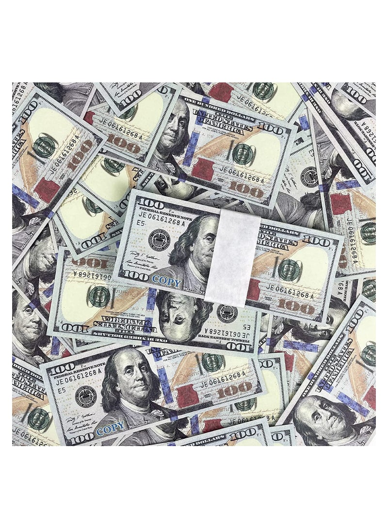 500 Pieces Prop Money Full Print 2 Sided Motion Picture Money Face Money Dollar Bills Realistic Money Stacks,Copy Money Play Money That Looks Real for Movie, TV, Videos - Image 4