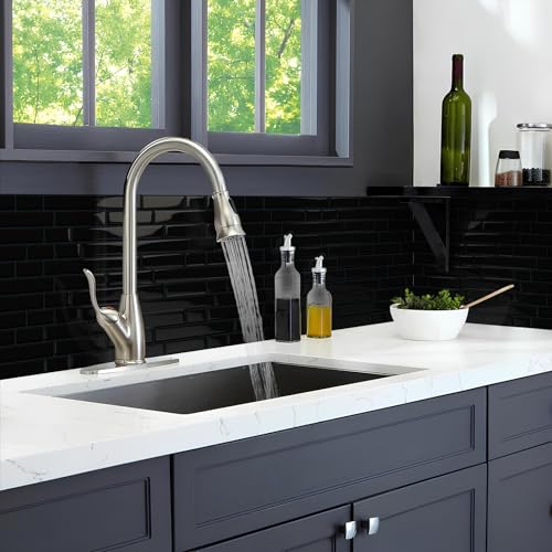Tiwoos Black Peel and Stick Tile Backsplash 12x12 Self Adhesive Wall Tiles for Kitchen Marble 10Sheet - Image 3