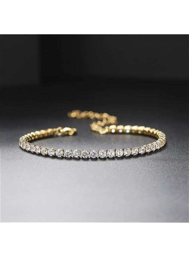 عربست اي دي الين ودانمي. مجموعة اساور حلقية مطلية بالذهب عيار 18 قيراط مع سوار معصم عريض ومرن للحب - Image 4