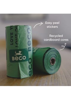 BECO Beco Multi Pack Unscented Large Pet Poo Bags 120pcs (8 Rolls X 15) 33X22.5Cm  - Image 3