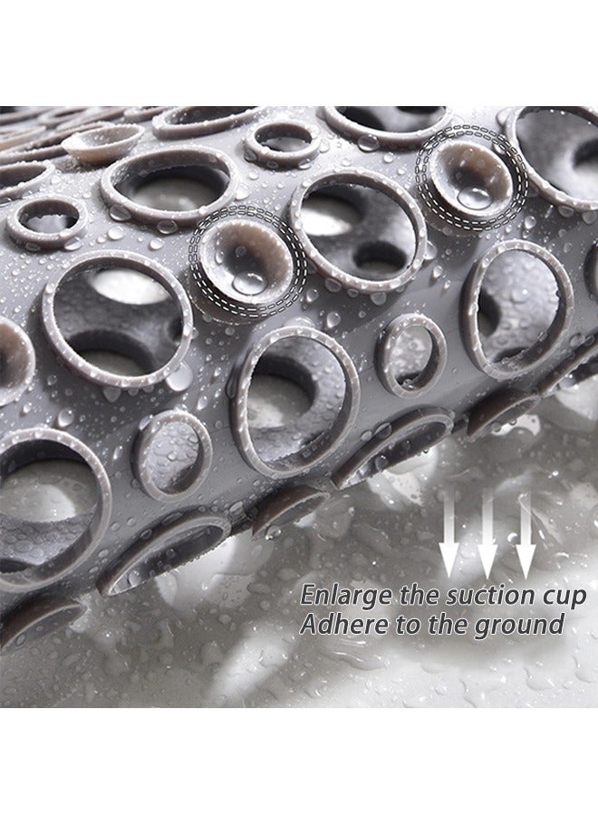 ميون سجادة أرضية دش مانعة للانزلاق، مقاس 75 × 43 سم، مصنوعة من مادة TPE الناعمة، مزودة بقاعدة شفط، مناسبة لفتحات التصريف في الحمام والمطبخ وحوض السباحة والمناطق الرطبة. - Image 3