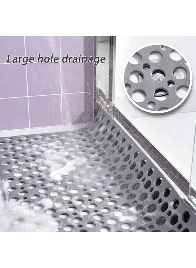 ميون سجادة أرضية دش مانعة للانزلاق، مقاس 75 × 43 سم، مصنوعة من مادة TPE الناعمة، مزودة بقاعدة شفط، مناسبة لفتحات التصريف في الحمام والمطبخ وحوض السباحة والمناطق الرطبة. - Image 4