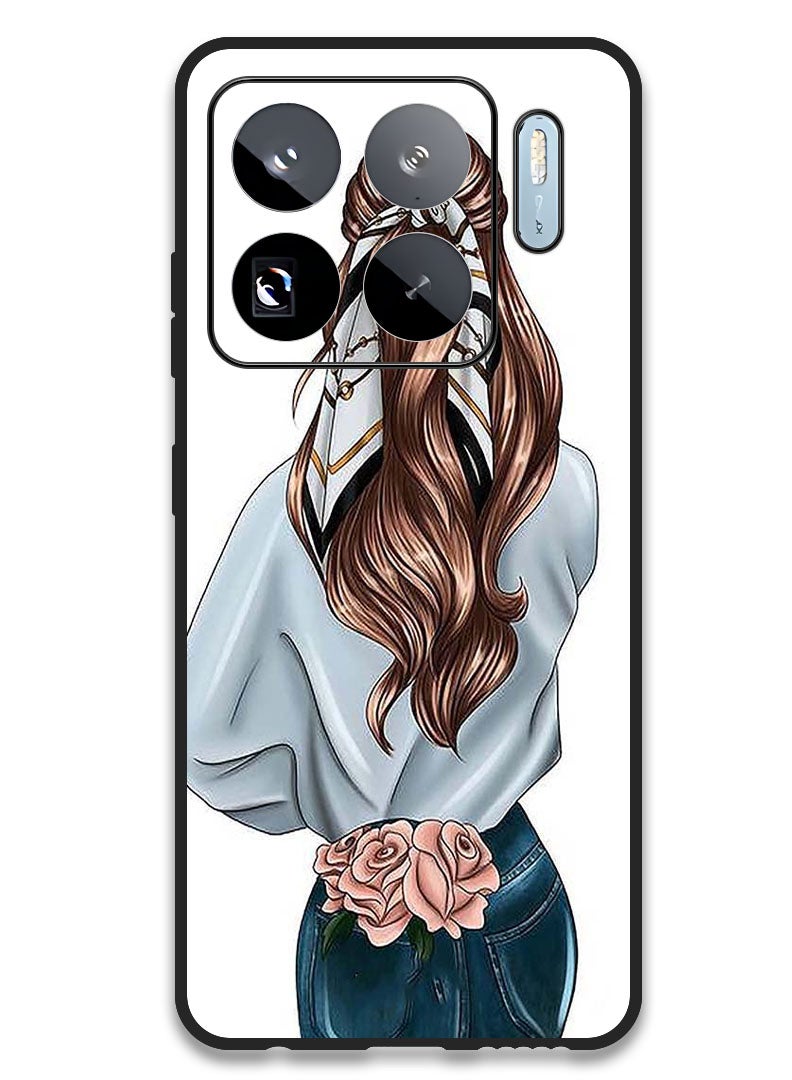 Theodor Case Compatible with Xiaomi 15S Pro 6.73 Inch Protection Shockproof Bumper Cover Pink Rose Girl - Image 1