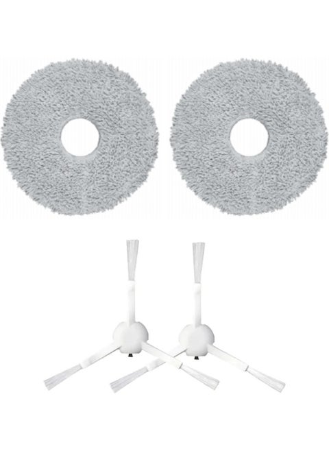 Xiaomi X10 Plus X20 Plus Compatible Spare Mop and Side Brush-4 Pieces
