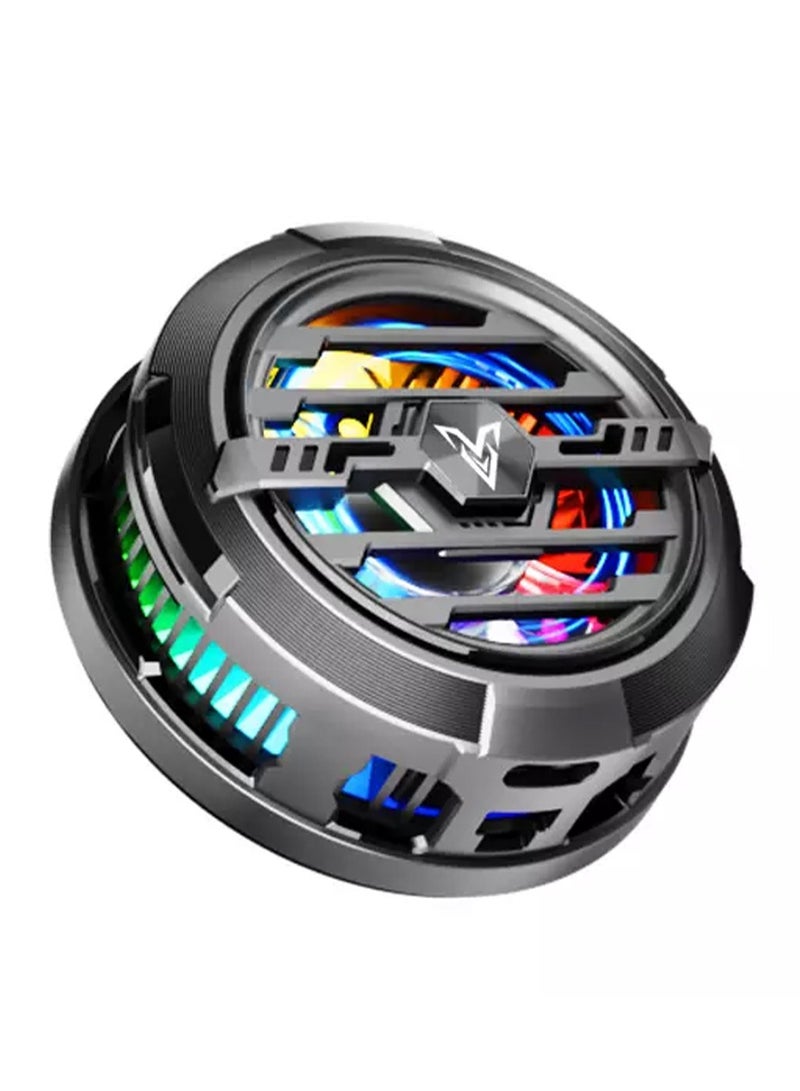 مبرد هاتف عالي الطاقة F27 RGB، مبرد هاتف محمول شبه موصل بشاشة عرض كبيرة، تصميم مغناطيسي ومشبك، مروحة صامتة 4800 دورة في الدقيقة، تبريد طاقة من النوع C - Image 1