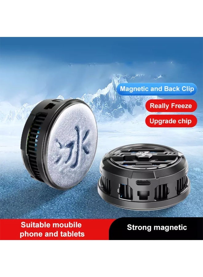 مبرد هاتف عالي الطاقة F27 RGB، مبرد هاتف محمول شبه موصل بشاشة عرض كبيرة، تصميم مغناطيسي ومشبك، مروحة صامتة 4800 دورة في الدقيقة، تبريد طاقة من النوع C - Image 5