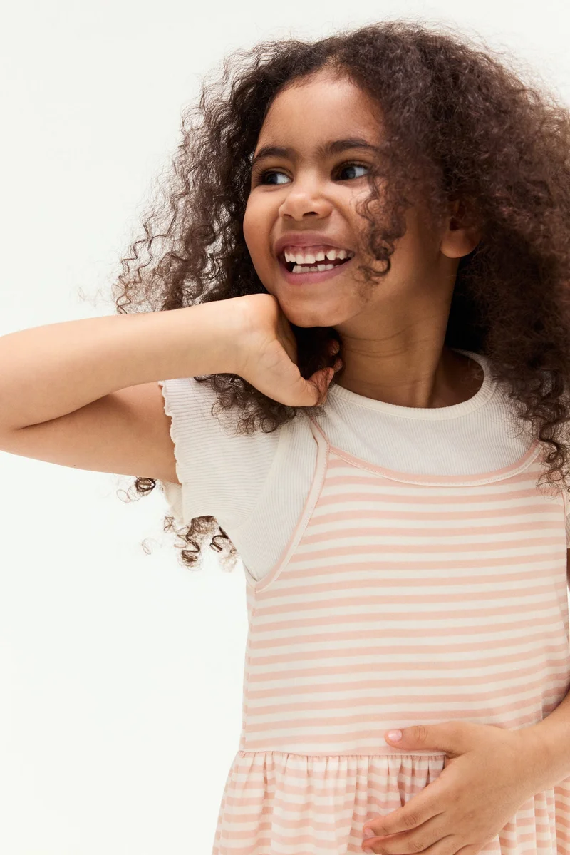 اتش اند ام فستان من قطن الجيرسيه