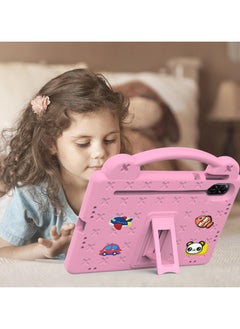 VKL Case Compatible with Honor Pad X9 11.5 Inch, DIY Accessories for Kids, Shockproof Case with [Pencil Holder] [Shoulder Strap] [Handle Stand], Pink  - Image 5