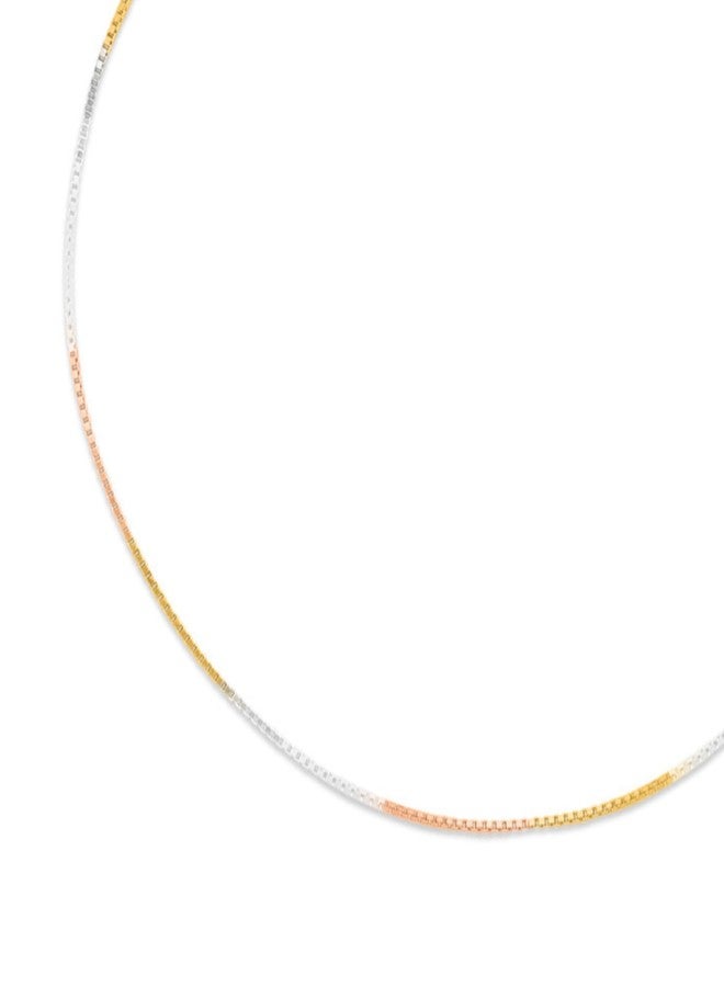 ZAVYA 925 Sterling Silver Designer Triple Tone Rhodium, Gold & Rose Gold Plated Chain Anklet (Pair) | With Certificate of Authenticity & 925 Hallmark | Gift for Women & Girls - Image 5